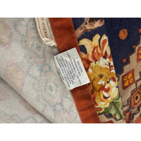 Maison D' Hermine Birds 54X74 Tablecloth Blue Kelim Infinity 100% Cotton Floral - Picture 7 of 9